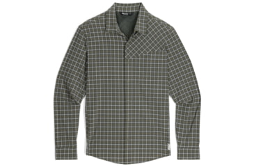 Image of Outdoor Research Astroman Long Sleeve Sun Shirt - Mens, Ranger Green Plaid, 2XL, 2822792823010