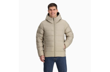 Image of Outdoor Research Coldfront Down Hoodie - Mens, Pro Khaki, Small, 2831882291006