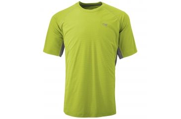 Image of Outdoor Research Echo Duo Tee, Men's, Lemongrass/Pewter, L 242839-lemgr/pt-L