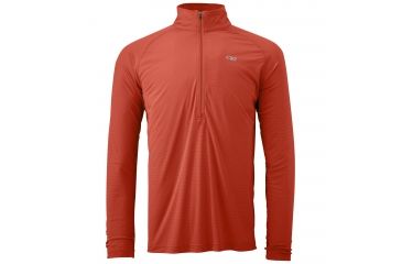 Image of Outdoor Research Echo Long Sleeve Zip Tee, Men's, Diablo/Taos, M 242840-diablo/taos-M