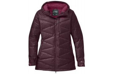 Image of Outdoor Research Floodlight Down Parka - Women's-Pinot/Raspberry-Medium