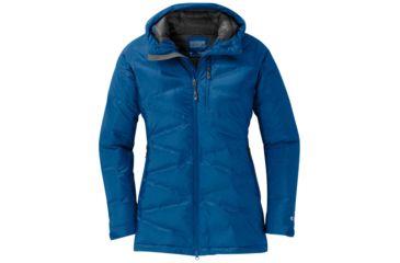 Image of Outdoor Research Floodlight Down Parka - Womens, Lapis, L, 2469010280008