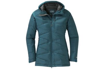 Image of Outdoor Research Floodlight Down Parka - Womens, Washed Peacock, Medium, 2469011272007