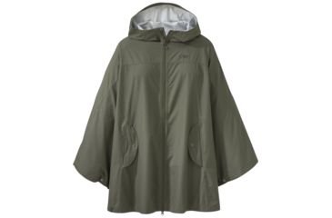 Image of Outdoor Research Panorama Point Poncho, Womens, Fatigue Herringbone, One Size, 264433-ftg hrb-1size