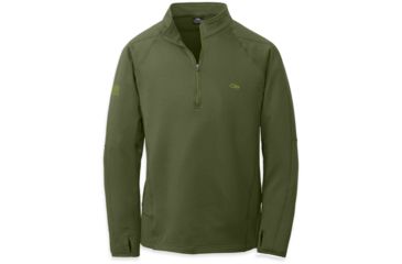 Image of Outdoor Research Radiant LT Zip Top - Men's-Kale-X-Large