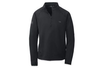 Image of Outdoor Research Radiant LT Zip Top - Mens-Black-Small