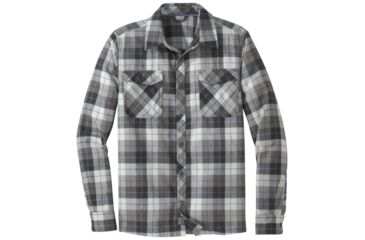 Image of Outdoor Research Tangent II Long Sleeve Shirt - Mens, Black Plaid, Extra Large, 2681211107009