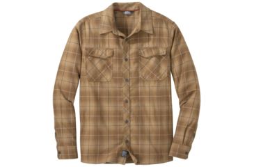 Image of Outdoor Research Tangent II Long Sleeve Shirt - Mens, Carob Plaid, S, 2681211404006
