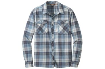 Image of Outdoor Research Tangent II Long Sleeve Shirt - Mens, Naval Blue Plaid, Small, 2681211400006