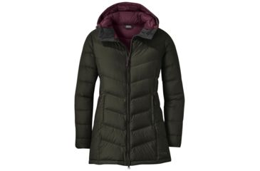 Image of Outdoor Research Transcendent Down Parka - Womens, Forest/Dune, Large, 2681041722008