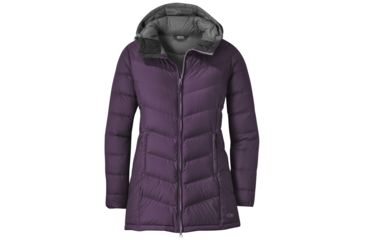 Image of Outdoor Research Transcendent Down Parka - Womens, Pacific Plum, Extra Small, 2681041287005
