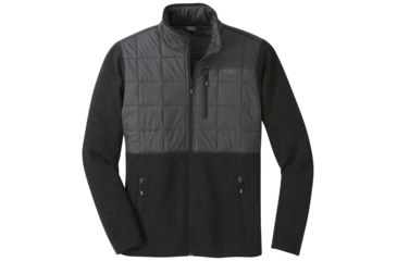 Image of Outdoor Research Vashon Hybrid Full-Zip - Mens, Black Heather, Small, 2681120012006