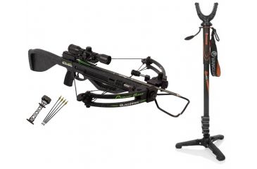 Image of Parker Blackhawk Crossbow Pkg., 3X Multi Reticle Scope, X226-MR W/ Vanguard Veo Shooting Stick