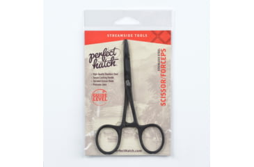 Image of Perfect Hatch Stainless Steel Forceps Scissor, Anodized, 6in, Black, PH-A-SFS-B06