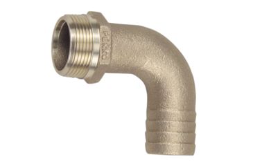 Image of Perko Pipe to Hose Adapter 90 degree Bronze MADE IN THE USA 2" 39143