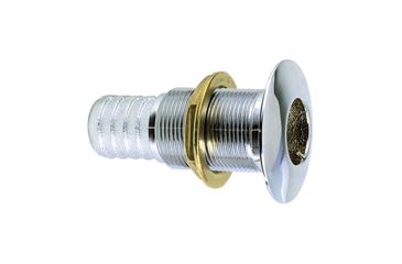 Image of Perko Thru-Hull Fitting f/ Hose Chrome Plated Bronze Made in the USA 1-1/4" 39185