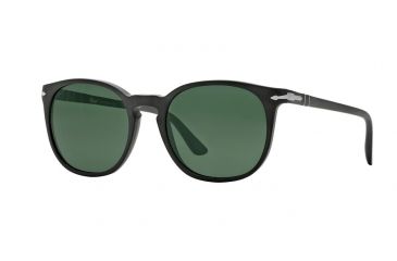 Image of Persol PO3007S Single Vision Prescription Sunglasses PO3007S-900058-53 - Lens Diameter 53 mm, Frame Color Matte Black