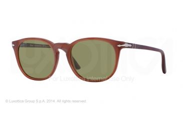 Image of Persol PO3007S Single Vision Prescription Sunglasses PO3007S-902234-53 - Lens Diameter 53 mm, Frame Color Matte Brown