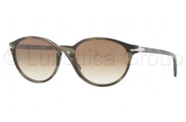 Image of Persol PO3015S Prescription Sunglasses PO3015S-984-51-5118 - Lens Diameter 51 mm, Frame Color Green Horn