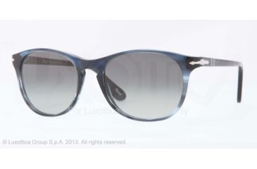 Image of Persol PO3042S Progressive Prescription Sunglasses PO3042S-997-71-54 - Lens Diameter 54 mm, Frame Color Brown Stripped Azure