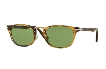 Image of Persol PO3127S Single Vision Prescription Sunglasses PO3127S-10214E-50 - Lens Diameter 50 mm, Frame Color Striped Light Brown