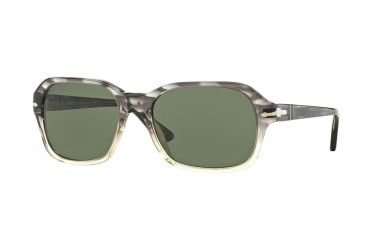 Image of Persol PO3136S Progressive Prescription Sunglasses PO3136S-103931-57 - Lens Diameter 57 mm, Frame Color Striped Grey/grad Trasp