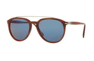Image of Persol PO3159S Bifocal Prescription Sunglasses PO3159S-904656-55 - Lens Diameter 55 mm, Frame Color Stripped Brown