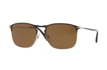 Image of Persol PO7359S Bifocal Prescription Sunglasses PO7359S-107057-55 - Lens Diameter 55 mm, Frame Color Matte Black/Gold