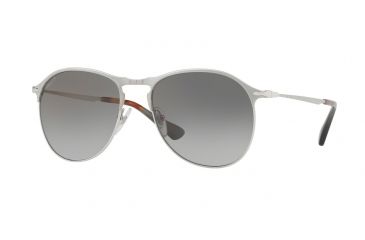 Image of Persol PO7649S Progressive Prescription Sunglasses PO7649S-1068M3-53 - Lens Diameter 53 mm, Frame Color Matte Silver/Silver