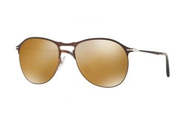 Image of Persol PO7649S Progressive Prescription Sunglasses PO7649S-1072W4-53 - Lens Diameter 53 mm, Frame Color Matte Brown / Brown