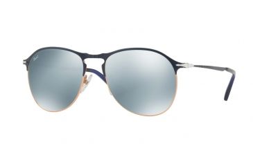 Image of Persol PO7649S Progressive Prescription Sunglasses PO7649S-107330-53 - Lens Diameter 53 mm, Frame Color Blue/bronze