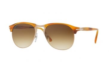 Image of Persol PO8649S Bifocal Prescription Sunglasses PO8649S-960-51-56 - Lens Diameter 56 mm, Frame Color Stripped Brown