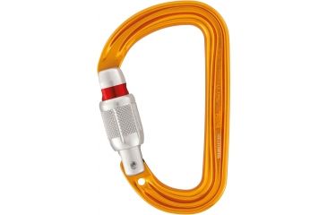 Image of Petzl Sm'D Carabiner, Yellow, Screw-Lock, M39A SL