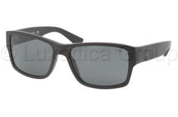 Image of Polo PH4061 Single Vision Prescription Sunglasses PH4061-500187-5717 - Lens Diameter 57 mm, Frame Color Matte Black