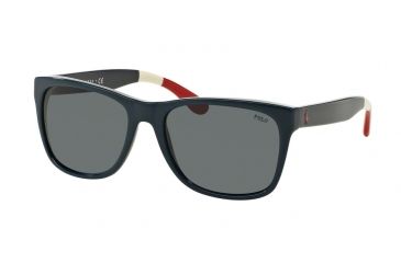 Image of Polo PH4106 Bifocal Prescription Sunglasses PH4106-556987-57 - Lens Diameter 57 mm, Frame Color Shiny Navy Blue