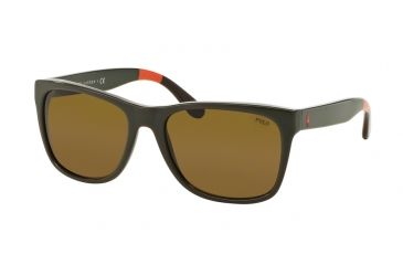 Image of Polo PH4106 Bifocal Prescription Sunglasses PH4106-557073-57 - Lens Diameter 57 mm, Frame Color Shiny Olive Green
