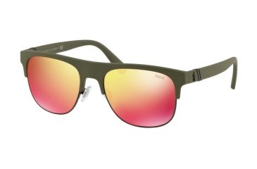Image of Polo PH4132 Prescription Sunglasses PH4132-52166Q-55 - Lens Diameter 55 mm, Frame Color Matte Olive