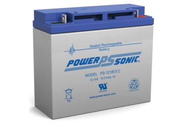 Image of Power Sonic 12 Volt 18Ah SLA Battery w/ F2 Terminal, Blue/Gray PS12180F2