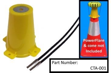 Image of Powerflare Traffic Cone Top Adapter for PowerFlare Lights, Yellow CTA-001