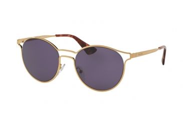 Image of Prada CINEMA PR62SS Progressive Prescription Sunglasses PR62SS-7OE6O2-53 - Lens Diameter 53 mm, Frame Color Antique Gold