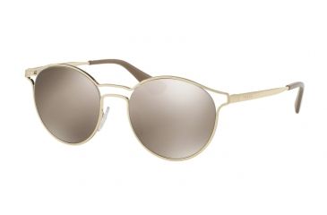 Image of Prada CINEMA PR62SS Progressive Prescription Sunglasses PR62SS-ZVN1C0-53 - Lens Diameter 53 mm, Frame Color Pale Gold