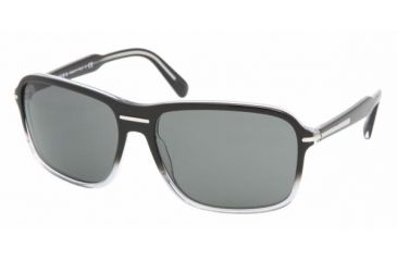 Image of Prada PR02NS Progressive Sunglasses - Black Gradient Crystal Gray Frame / 61 mm Prescription Lenses, ZXA1A1-6116