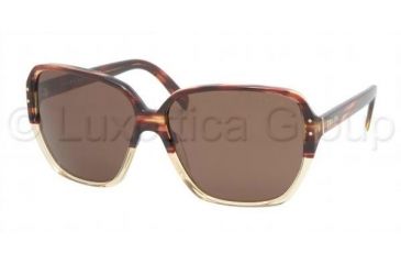 Image of Prada PR16MS Bifocal Prescription Sunglasses PR16MS-RWX8C1-6013 - Lens Diameter 60 mm, Frame Color Red Tortoise/Honey