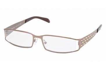 Image of Prada PR 64LV Eyeglasses Styles - Bronze Frame w/Non-Rx 52 mm Diameter Lenses, 1BI1O1-5216