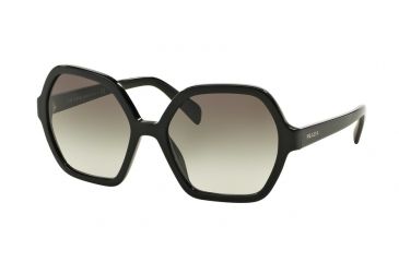 Image of Prada PR06SSF Sunglasses 1AB0A7-56 - Black Frame, Grey Gradient Lenses