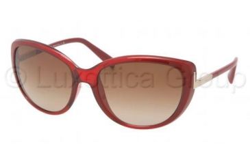 Image of Prada PR07OS Single Vision Prescription Sunglasses PR07OS-IAE1Z1-5917 - Lens Diameter 59 mm, Frame Color Ruby Transparent Gradient