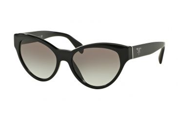 Image of Prada PR08SS Sunglasses 1AB0A7-55 - Black Frame, Grey Gradient Lenses
