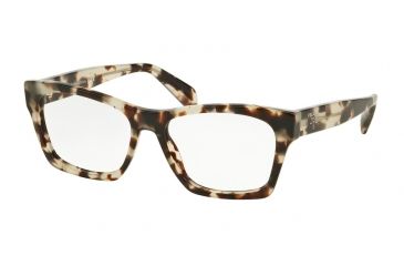 Image of Prada PR22SVF Eyeglass Frames UAO1O1-54 - Spotted Opal Brown Frame