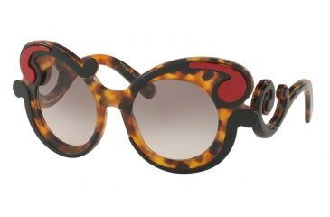 Image of Prada PR23NSF Single Vision Prescription Sunglasses PR23NSF-VAK4K0-52 - Lens Diameter 52 mm, Frame Color Black / Havana