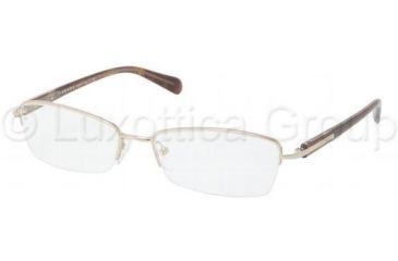 Image of Prada PR52OV Eyeglass Frames ZVN1O1-5217 - Pale Gold Frame, 52mm Lens Diameter